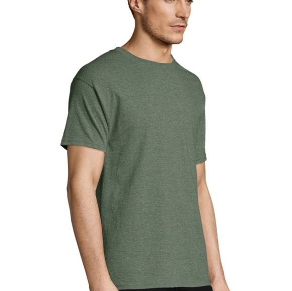 Hanes Other - 💕 NWT Hanes Crewneck Men's T-Shirt Green Luck Heather